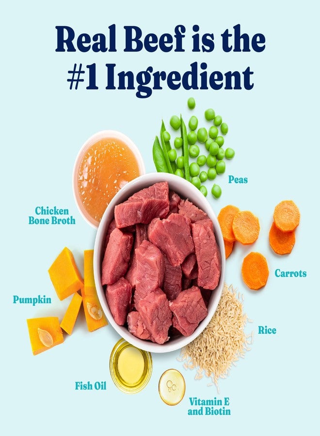 Solid Gold Homestyle Meals Wet Dog Food - Soft Food for Dogs w/Beef, Bone Broth & Superfoods for Gut Health Support - Dog Toppers for Dry Kibble - Fresh Refrigerated Full Meal Replacement - 9oz/6ct - Image 3